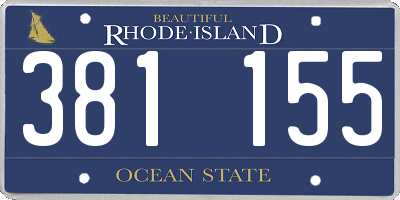 RI license plate 381155
