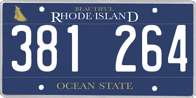 RI license plate 381264