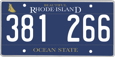 RI license plate 381266