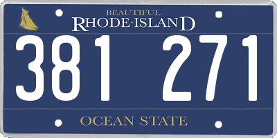 RI license plate 381271