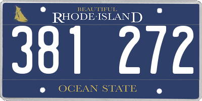 RI license plate 381272