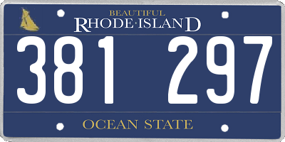 RI license plate 381297