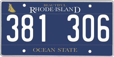 RI license plate 381306