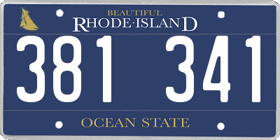 RI license plate 381341