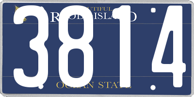 RI license plate 3814