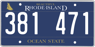 RI license plate 381471