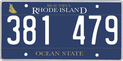 RI license plate 381479