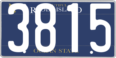 RI license plate 3815