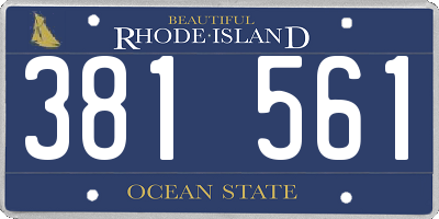 RI license plate 381561