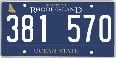 RI license plate 381570