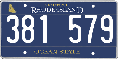 RI license plate 381579