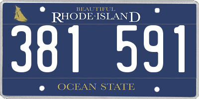 RI license plate 381591