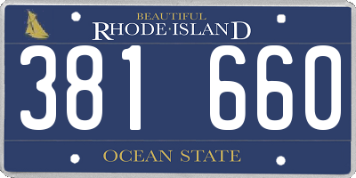 RI license plate 381660