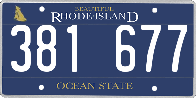 RI license plate 381677