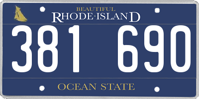 RI license plate 381690