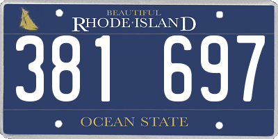 RI license plate 381697