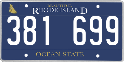 RI license plate 381699