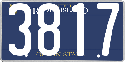 RI license plate 3817