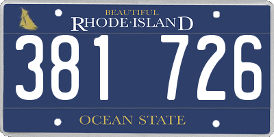 RI license plate 381726
