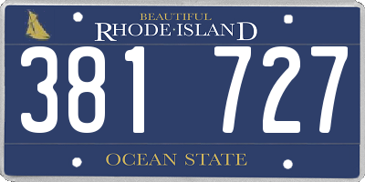 RI license plate 381727