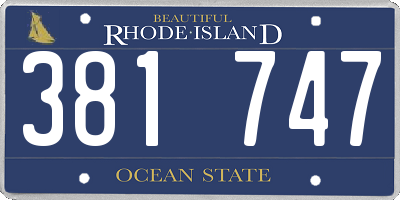 RI license plate 381747
