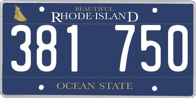 RI license plate 381750