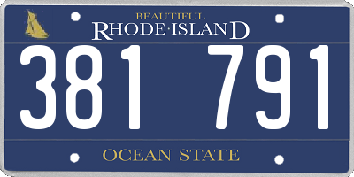 RI license plate 381791