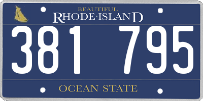 RI license plate 381795