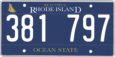 RI license plate 381797