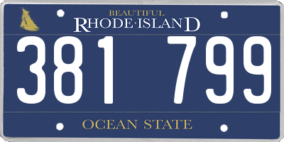RI license plate 381799