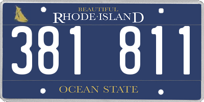 RI license plate 381811