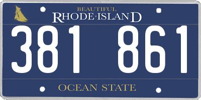RI license plate 381861