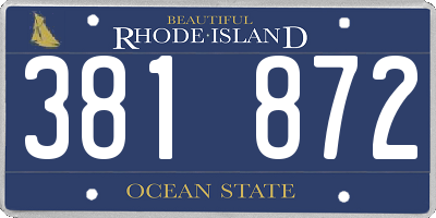 RI license plate 381872