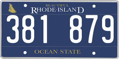 RI license plate 381879