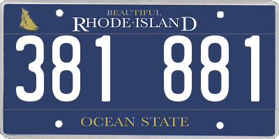 RI license plate 381881