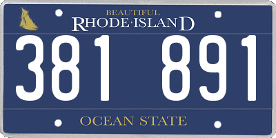 RI license plate 381891