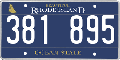 RI license plate 381895