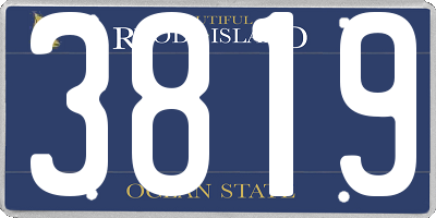 RI license plate 3819