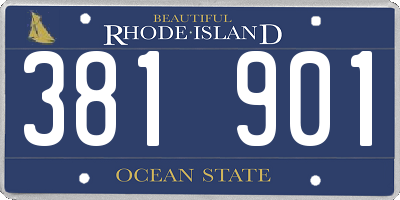 RI license plate 381901