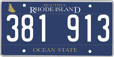 RI license plate 381913