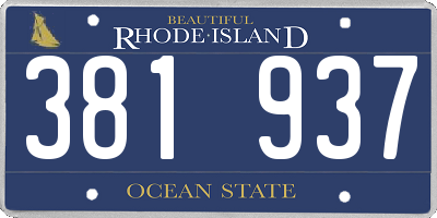 RI license plate 381937