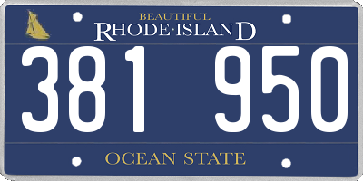 RI license plate 381950