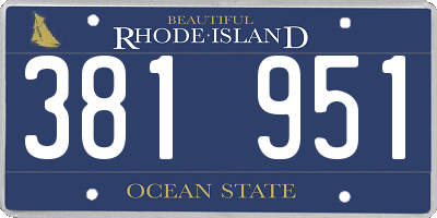 RI license plate 381951