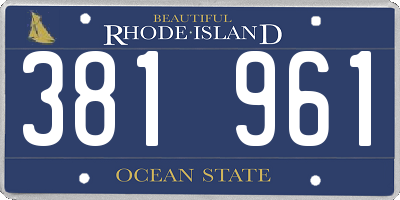 RI license plate 381961