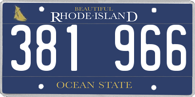 RI license plate 381966