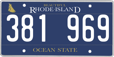 RI license plate 381969