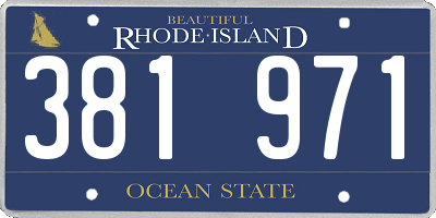 RI license plate 381971