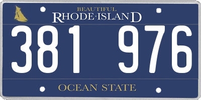 RI license plate 381976