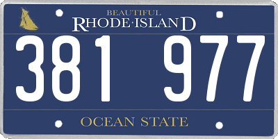 RI license plate 381977