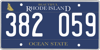 RI license plate 382059